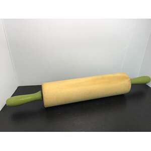 VINTAGE Wooden Rolling Pin | 44 cm Long | Green Handles 