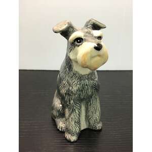Grey Schnauzer Dog Ornament | Ceramic | 10 cm Tall