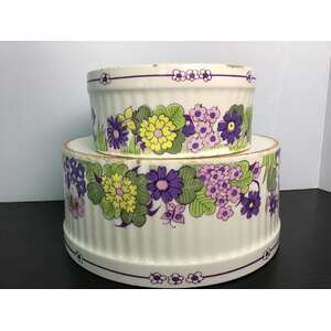 VINTAGE Figgjo Victoria Turi Design Round Souffle Dishes x 2