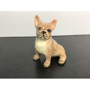 Sitting French Bulldog Frenchie Dog Ornament | Ceramic | 6.5 cm | Brown