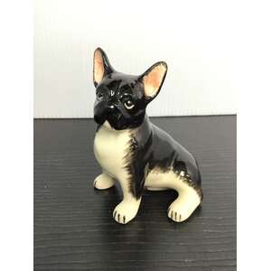 Sitting French Bulldog Frenchie Dog Ornament | Ceramic | 6.5 cm | Black & White 