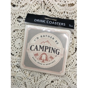 I'd Rather Be Camping Drink Coasters - Set of 5