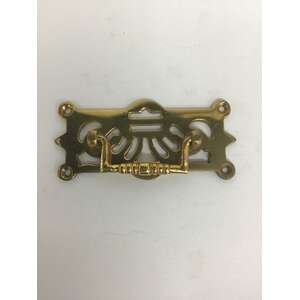 VINTAGE Brass Drawer Pull x 1 - 9.5 x 4.5 cm