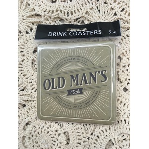 Old Man's Club Drink Coasters - Set of 5