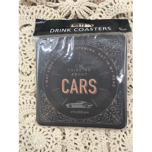 I'm Thinking About Cars Drink Coasters - Set of 5