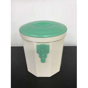 Art Deco Iplex Tea Canister - Cream & Green 