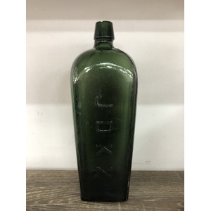 VINTAGE JDKZ Dutch Gin Bottle - Green