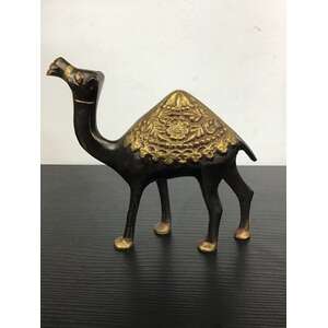 VINTAGE Brass & Metal Camel Figurine - 12 cm Tall 