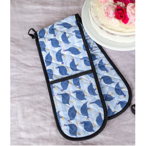 Guinea Fowl Double Oven Glove - Cotton