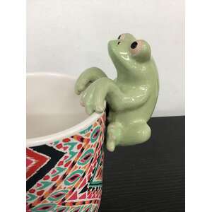 Light Green Frog Pot Hanger