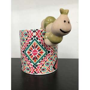Ceramic Pot Hanger - Caterpillar Light Green