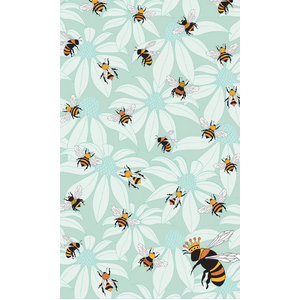 Flower Bees Cotton Kitchen Tea Towel