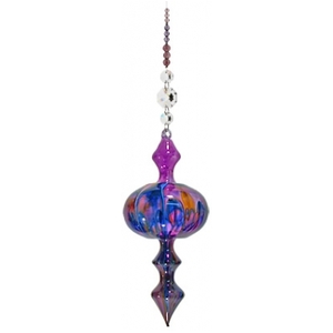 Beaded Beaded Blown Glass Painted Bauble - Made In WA - Double Point 