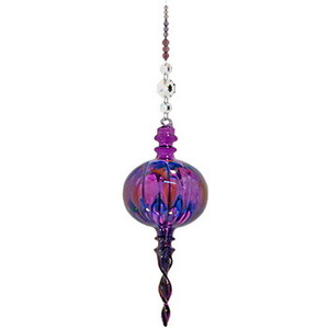 Purple Beaded Blown Glass Painted Bauble - Made In WA - Twisted Point