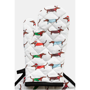 Christmas Dogs Single Oven Glove | 100% Cotton | Australian Design