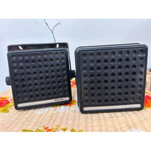 VINTAGE CB Radio Speaker Box Pair - Philips Japan - Untested