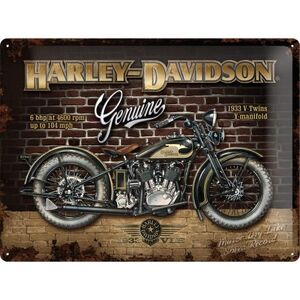 Harley Davidson Motorcycles 1933 V-Twins - Large Tin Sign - Nostalgic Art