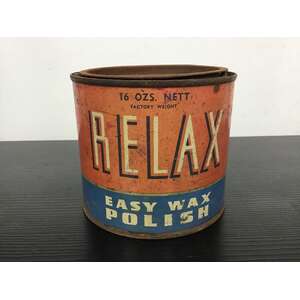 VINTAGE Relax Easy Wax Polish 16 Ounce Tin - Western Australia 