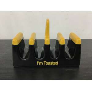 Ceramic Toast Rack 'I'm Toasted' - Black & Yellow 