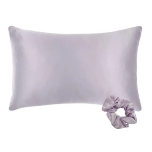 Satin Hair Protector Set - Pillow & Scrunchie - Lilac