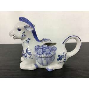 1986 Franklin Mint Hallie Greer Donkey Creamer | Country Friends 