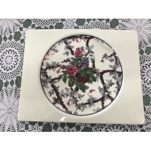 VINTAGE Biarritz Royal Staffordshire Rectangular Plate w Rose Motif - Reg 784849