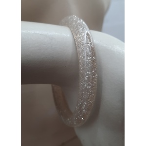 Resin Bangle - Silver Glitter & Clear