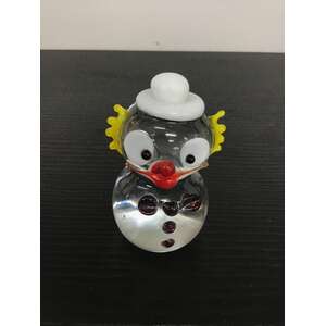VINTAGE Art Glass Clown Ornament - 6.8 cm Tall 