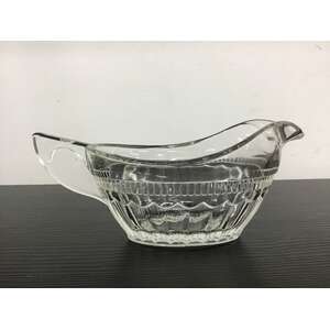 Art Deco Glass Sauce Boat Jug - Small 