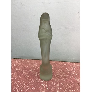 1930's Frosted Glass Madonna & Baby Statue Steph Uiterwaal Glasfabriek Leerdam