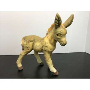 VINTAGE Ceramic Donkey Ornament | 14 cm Tall 