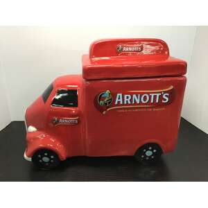 Arnott's Biscuit Canister | Red Delivery Truck | Ceramic