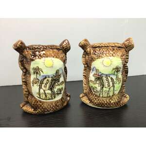 VINTAGE Enesco Bag Donkey Salt & Pepper Shakers | Made in Japan 