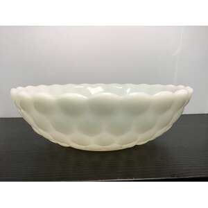 VINTAGE Milk Glass Bubble Bowl | Anchor Hocking USA | 21 cm Diameter