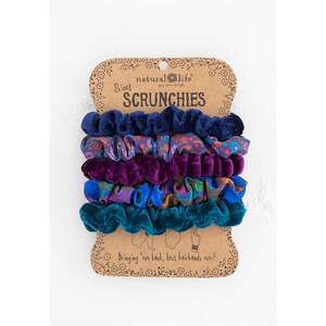 Natural Life Skinny Scrunchies | Lot of 5 | Velvet Floral Mix