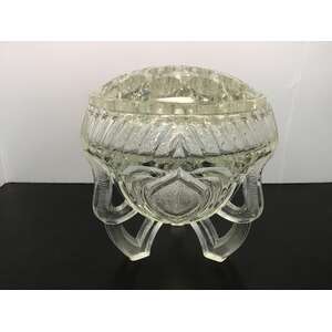 ART DECO Sowerby Rose Bowl w Flower Frog