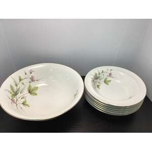 VINTAGE Alfred Meakin Glo-White Floral Bowl Set | 6 Piece