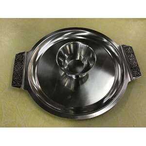 RETRO Wiltshire Burgundy Chip & Dip Platter 1970's | 30 cm Diameter