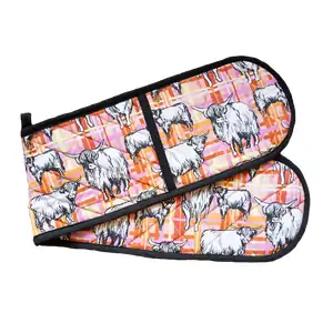 Highland Cows Double Oven Glove | 100% Cotton | Australian Design