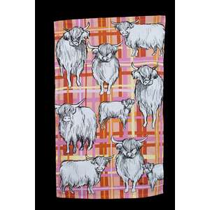 Highland Cow Cotton Kitchen Tea Towel