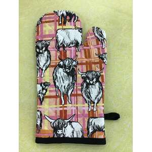 Highland Cow Single Oven Glove | 100% Cotton | Australian Design