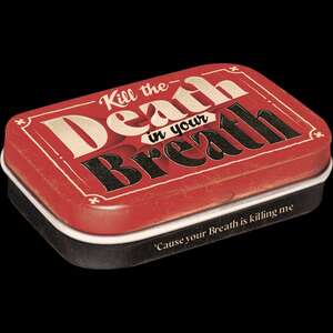 Kill The Death In Your Breath Retro Mint Tin | Sugar Free Mints | Nostalgic Art
