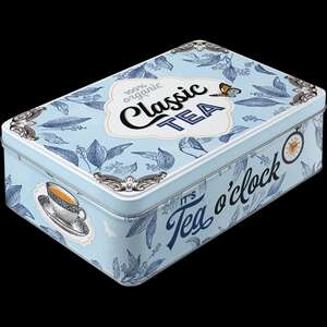 Nostalgic Art Flat 2.5L Storage Tin | Classic Tea