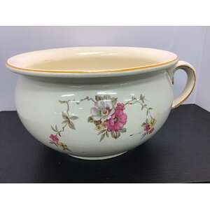 VINTAGE Burgess & Leigh Burslem Floral Potty Chamber Pot
