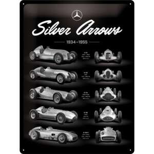 Mercedes-Benz Silver Arrow | Large Tin Sign | Nostalgic Art | 30 x 40 cm