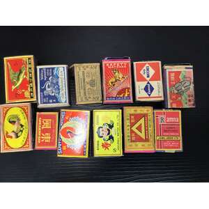 VINTAGE Matchboxes w Label x 12 | Mixed Lot World Wide