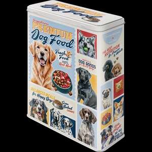 Nostalgic Art 4L Dog Food Storage Tin | Doggielicious Premium Dog Food