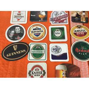 European Beer Coasters x 14 | Cardboard