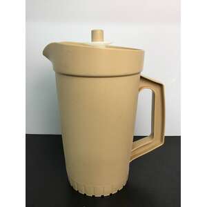 RETRO Tupperware Water Jug w Push Button Lid | Beige