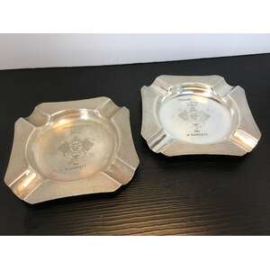 VINTAGE British Motorcycle Racing Trophy Ashtrays x 2 | 1968 69
